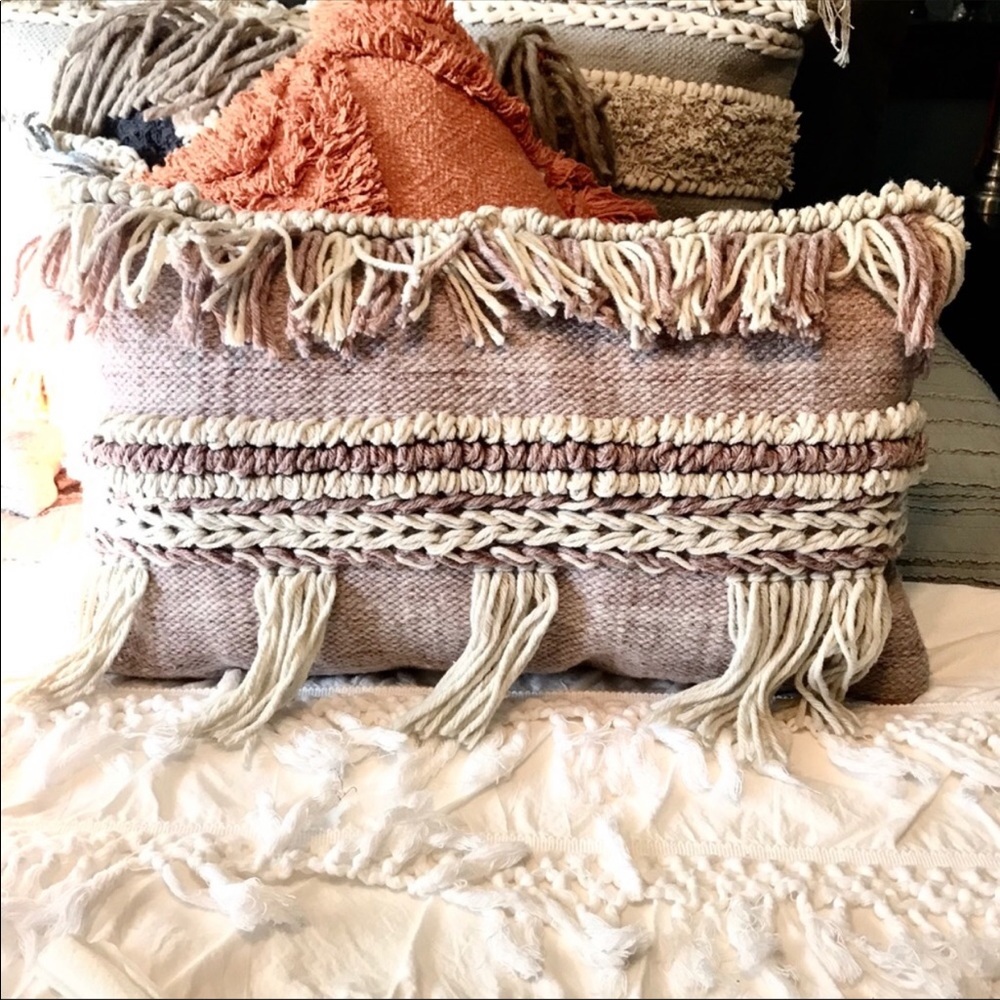 Anthropologie boho accent throw pillow